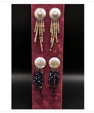 š„Native American Zuni 1950s Fred Harvey 925 Sterling Silver Dangle Stud Earring - Additional view 9