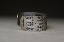 Vintage Fred Harvey Era Native American Sterling Silver Cuff Bracelet Size 7 - Additional view 5