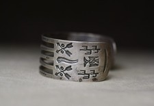 Vintage Fred Harvey Era Native American Sterling Silver Cuff Bracelet Size 7 - Additional view 7