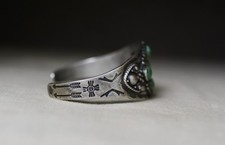 Vintage Fred Harvey Era Navajo Sterling Silver Turquoise Cuff Bracelet Size 6.75 - Additional view 5