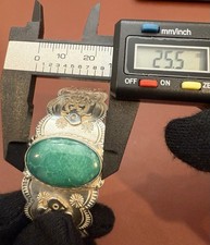 Native American Sterling Fred Harvey Era Turquoise Thunderbird Cuff Bracelet - Additional view 20