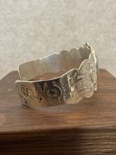 Native American Sterling Fred Harvey Era Turquoise Thunderbird Cuff Bracelet - Additional view 5