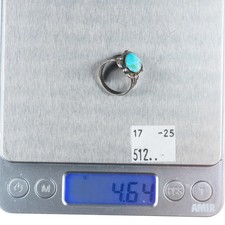 sz5 30's-40's Navajo sterling silver Fred Harvey ring with nice turquoise - Additional view 7