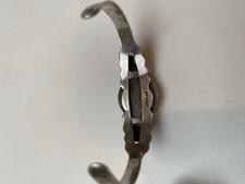 Vtg Fred Harvey Era Navajo Sterling Cuff Bracelet & Ring Green Turquoise Stone - Additional view 7