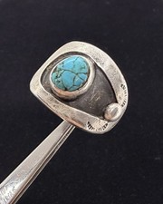 Old Pawn 1940’s Fred Harvey EraNative American Sterling Turquoise Ring sz9.75