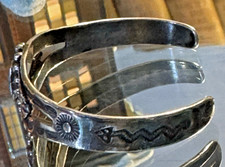 Vintage Maisel's Sterling Navajo Cuff Bracelet 925 Silver Turquoise Fred Harvey - Additional view 2