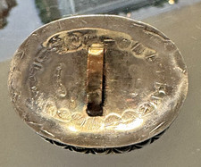 Vintage Navajo Whirling Log Conchos Buckle Silver Oval Fred Harvey Era Native AM - Additional view 2