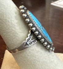 Vintage Pacific Jewelry Company Ring Turquoise 925 Silver Sz8.5 Fred Harvey Era - Additional view 3
