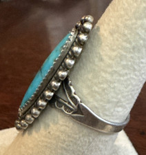 Vintage Pacific Jewelry Company Ring Turquoise 925 Silver Sz8.5 Fred Harvey Era - Additional view 4