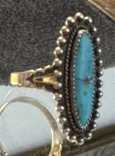 Vintage Pacific Jewelry Company Ring Turquoise 925 Silver Sz8.5 Fred Harvey Era - Additional view 5