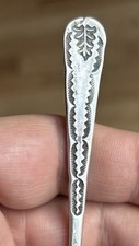 Vintage Navajo old pawn Coin silver Fred Harvey era Stamped Spoon 5” - Additional view 1