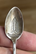 Vintage Navajo old pawn Coin silver Fred Harvey era Stamped Spoon 5” - Additional view 2