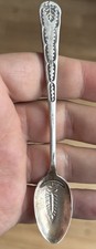 Vintage Navajo old pawn Coin silver Fred Harvey era Stamped Spoon 5”