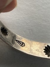 Fred Harvey Rare Coin 900 Silver Turquoise Cuff - Additional view 4