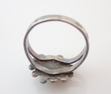 Vintage Navajo Fred Harvey Era Turquoise Sterling Stamped Band Ring Sz 7.75 - Additional view 6