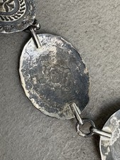 Rare Vintage Signed Sterling Silver 41” Concho Belt Fred Harvey Era Stamp Work - Additional view 21