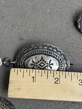 Rare Vintage Signed Sterling Silver 41” Concho Belt Fred Harvey Era Stamp Work - Additional view 8