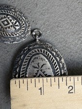 Rare Vintage Signed Sterling Silver 41” Concho Belt Fred Harvey Era Stamp Work - Additional view 9