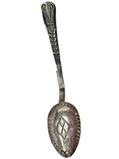 Early Sterling Hand Tooled Stamped Native Design Fred Harvey Era Spoon - Additional view 2