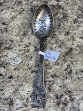 NAVAJO INDIAN SWASTIKA ARROWS FRED HARVEY INGOT STERLING SILVER SOUVENIR SPOON