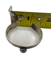Fred Harvey child or baby Sterling Turquoise Bracelet - Additional view 1