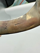 Fred Harvey child or baby Sterling Turquoise Bracelet - Additional view 4