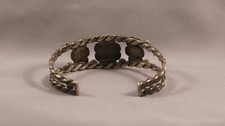 Old Pawn Navajo Sterling Silver and Turquoise Bracelet Fred Harvey - Additional view 3