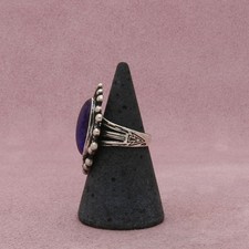 fred harvey era sterling silver vintage dragons breath opal ring size 5.5 - Additional view 1