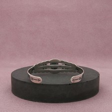 fred harvey era sterling silver turquoise thunderbird cuff bracelet size 5.75in - Additional view 2