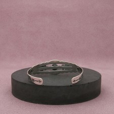 fred harvey era sterling silver turquoise thunderbird cuff bracelet size 5.74in - Additional view 2