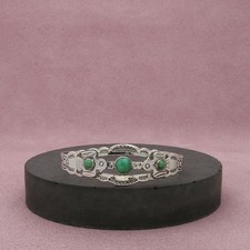 fred harvey era sterling silver turquoise thunderbird cuff bracelet size 5.74in