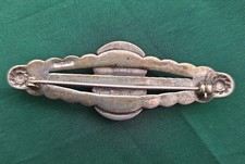Vintage Fred Harvey era Bar Brooch Stamped Sterling Silver with Turquoise - Additional view 2