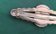 Vintage Fred Harvey era Bar Brooch Stamped Sterling Silver with Turquoise - Additional view 3