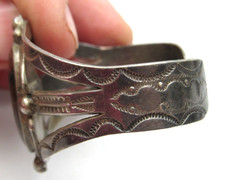 Old Fred Harvey Era Cuff Bracelet Lot Petrified Wood Turqoise PARTS REPAIR - Additional view 3