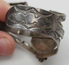 Old Fred Harvey Era Cuff Bracelet Lot Petrified Wood Turqoise PARTS REPAIR - Additional view 4