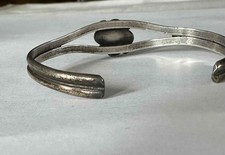 Fred Harvey Style Sterling Silver & Turquoise Cuff Bracelet - Additional view 3