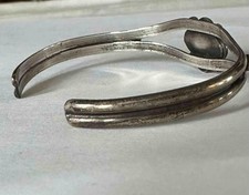 Fred Harvey Style Sterling Silver & Turquoise Cuff Bracelet - Additional view 5