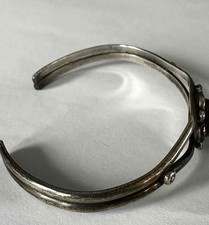 Fred Harvey Style Sterling Silver & Turquoise Cuff Bracelet - Additional view 6