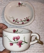 1965 SYRACUSE BERKELEY FRED HARVEY SANTA FE RAILROAD RESTAURANT WARE MUG SAUCER - Additional view 1