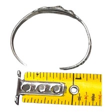 Smaller Child Reverse Punch Fred Harvey Era Navajo Coin Sterling Silver Bracelet - Additional view 3