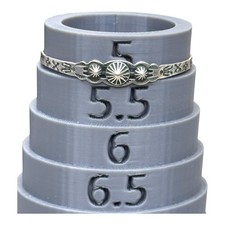 Smaller Child Reverse Punch Fred Harvey Era Navajo Coin Sterling Silver Bracelet - Additional view 4