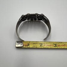 Vintage Silver Products Fred Harvey Era Coin Silver Turquoise Cuff Bracelet - Additional view 6