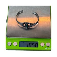 Vtg Fred Harvey Era Childs Sterling Silver Cuff Bracelet Turquoise Boy Girl Baby - Additional view 8