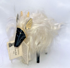 Navajo Folk Art Hand Made Goat or Sheep COA Wood Leather Wool Nails Fred Harvey - Additional view 1