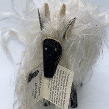 Navajo Folk Art Hand Made Goat or Sheep COA Wood Leather Wool Nails Fred Harvey - Additional view 3