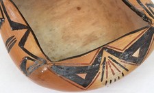 Vintage Hopi Pottery Unusual Bowl Folded Edges Fred Harvey Painted Desert Inn - Additional view 6