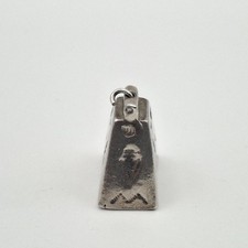 Vintage Fred Harvey Era 925 Sterling Silver Arrow Stamped Bell Charm w/ Clapper - Additional view 1