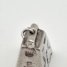 Vintage Fred Harvey Era 925 Sterling Silver Arrow Stamped Bell Charm w/ Clapper - Additional view 6