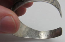 Old Fred Harvey Era Navajo Cuff Bracelet Sterling Silver Turquoise Horse Snake - Additional view 9