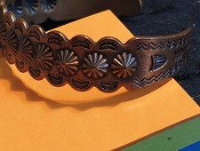 Vintage Fred Harvey Era Copper Cuff Bracelet Southwestern Style - Additional view 8
